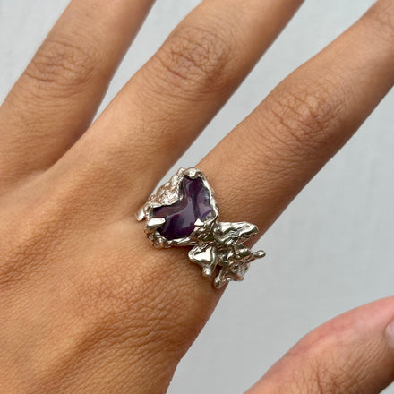 Size U 1/2 - Ignite Ring - Purple/Silver