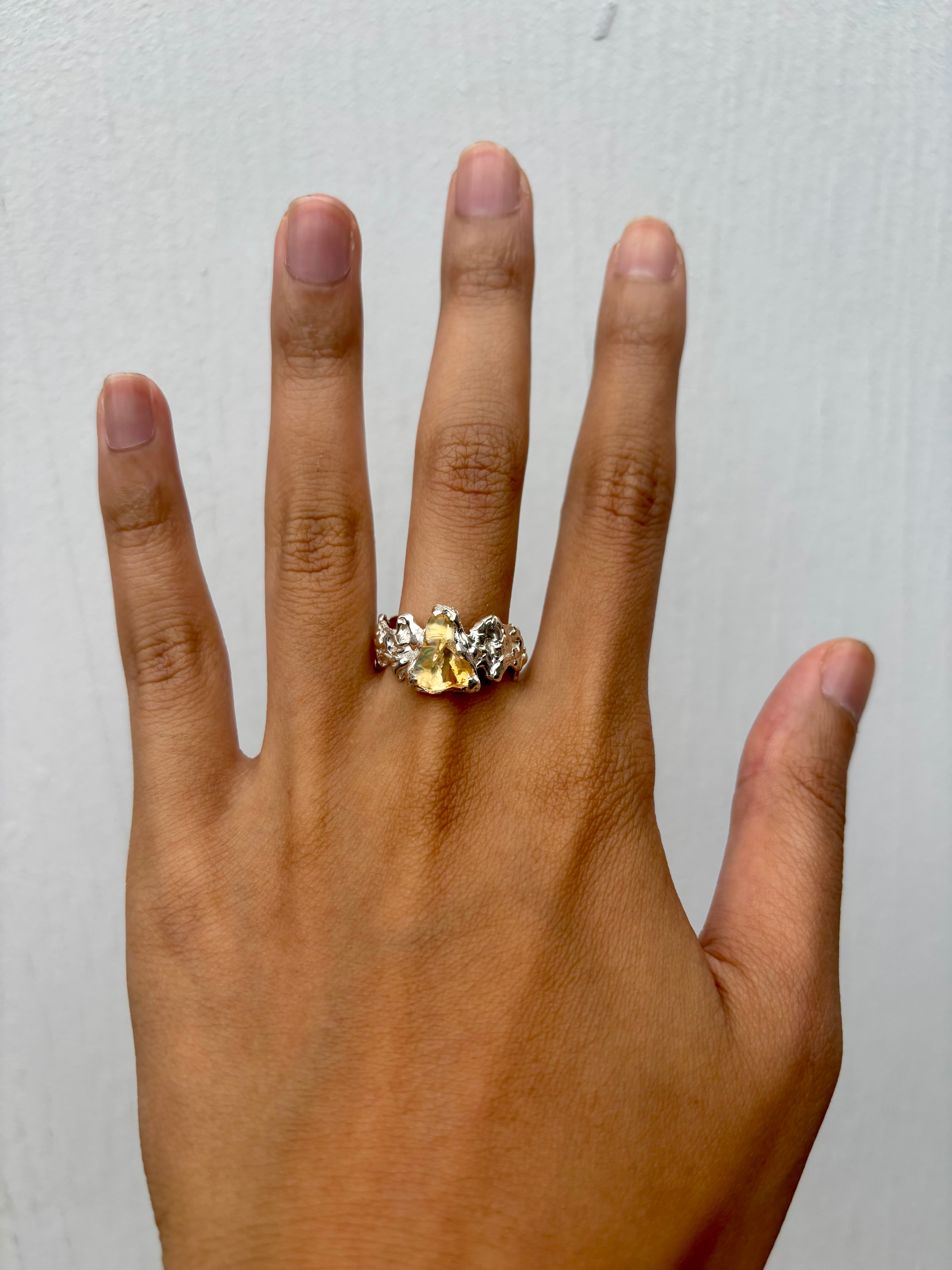 Size T 1/2 - Ignite Ring - Yellow/Silver